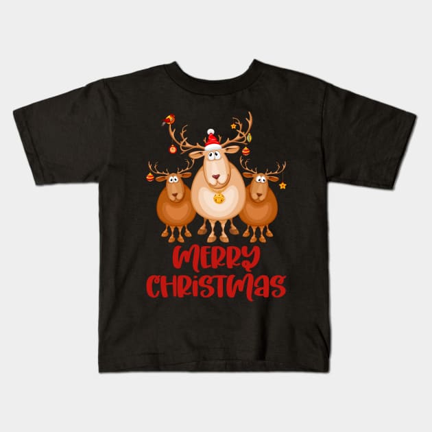 Merry and Bright Yuletide Greetings Kids T-Shirt by Narazed